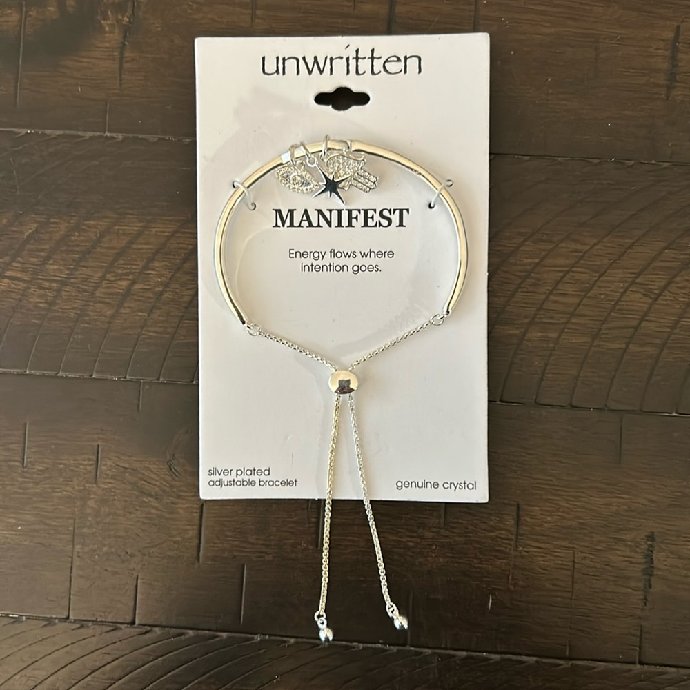 Silver plated adjustable bracelet